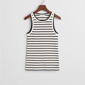 GAP Kids Navy and White Striped Tee